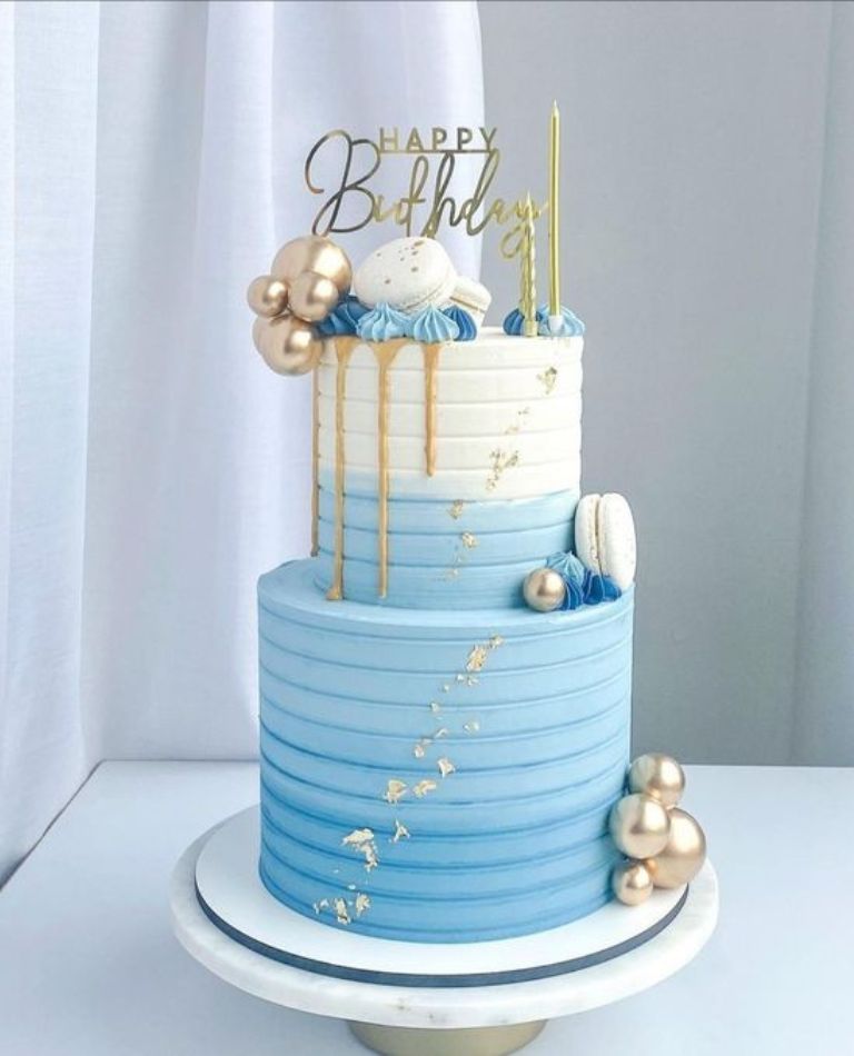 Wedding Elegant Blue Cake